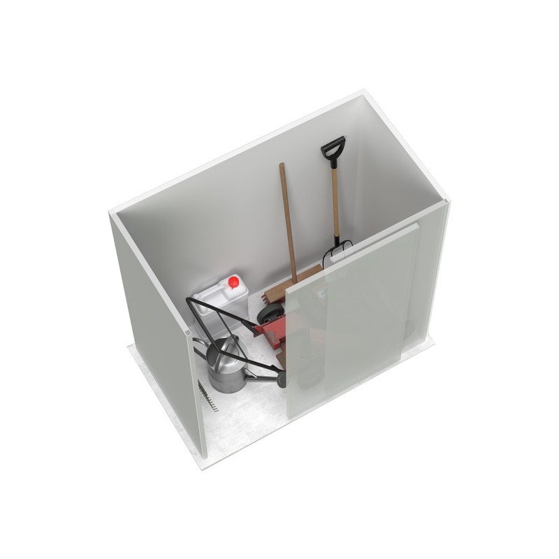 Absco 5' x 3' EZI Slider Metal Storage Shed - Woodland Gray (AB1046)