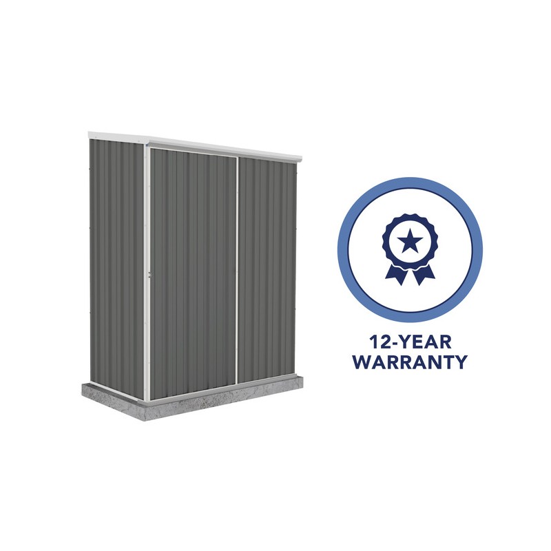 Absco 5' x 3' EZI Slider Metal Storage Shed - Woodland Gray (AB1046)