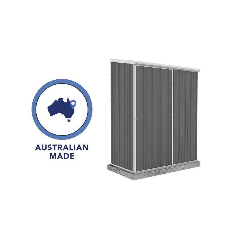Absco 5' x 3' EZI Slider Metal Storage Shed - Woodland Gray (AB1046)