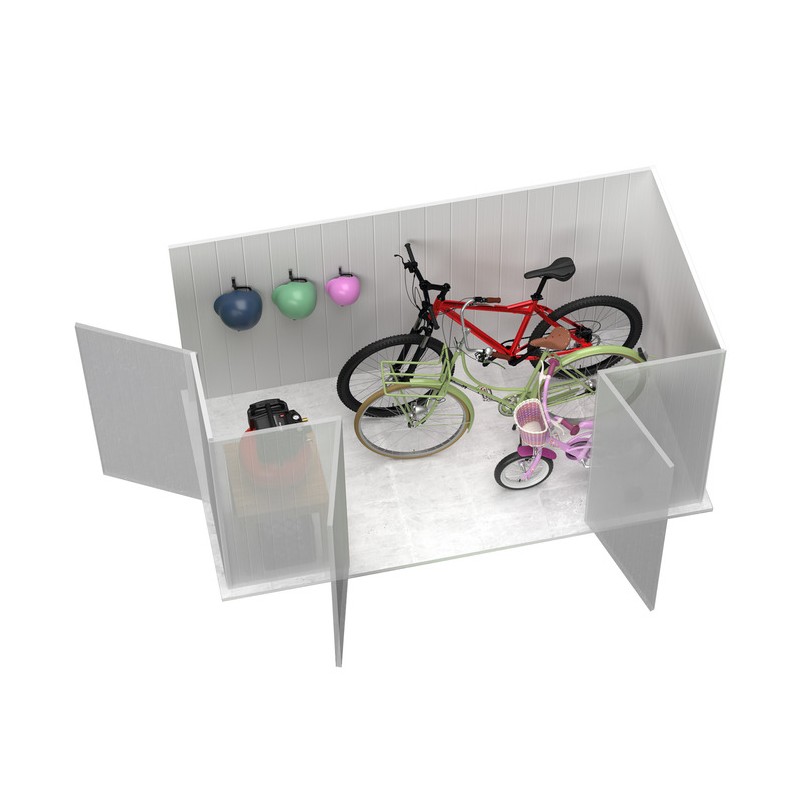 Absco Durango 10' x 5' Metal Bike Shed Kit - Monument (AB1150)