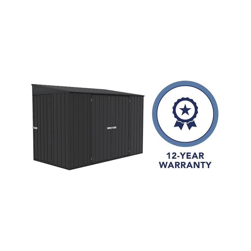 Absco Durango 10' x 5' Metal Bike Shed Kit - Monument (AB1150)