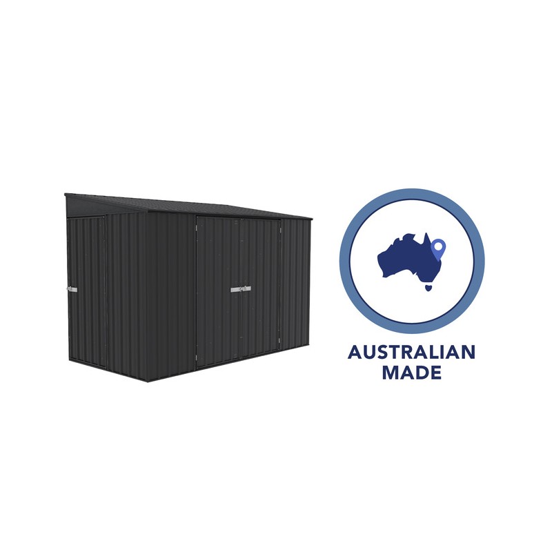 Absco Durango 10' x 5' Metal Bike Shed Kit - Monument (AB1150)