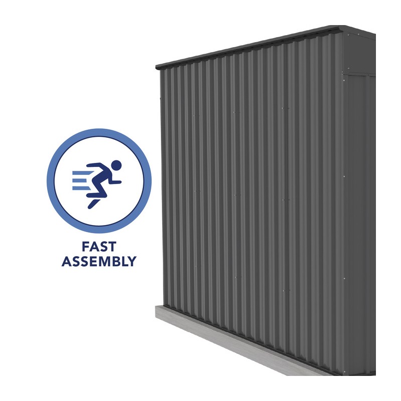 Absco Durango 5' x 10' Metal Bike Shed Kit- Monument (AB1142)