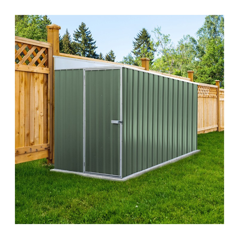 Absco Durango 5' x 10' Metal Bike Shed  Kit- Pale Eucalypt (AB1144)