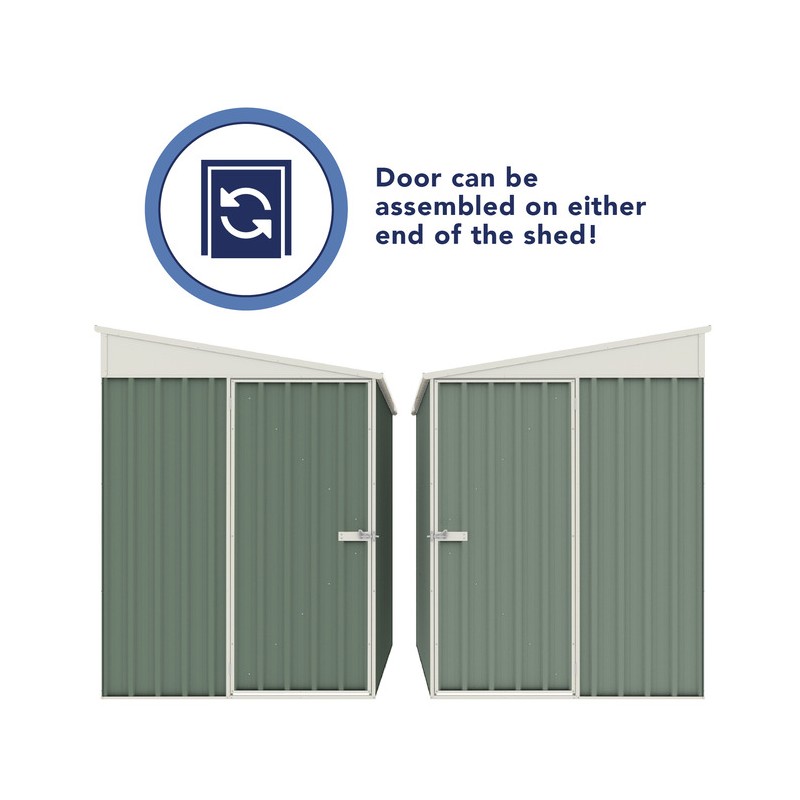 Absco Durango 5' x 10' Metal Bike Shed Kit- Pale Eucalypt (AB1144)
