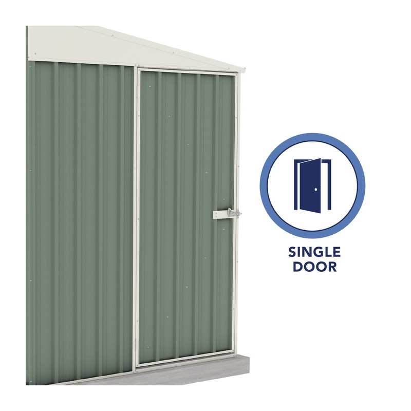 Absco Durango 5' x 10' Metal Bike Shed Kit- Pale Eucalypt (AB1144)