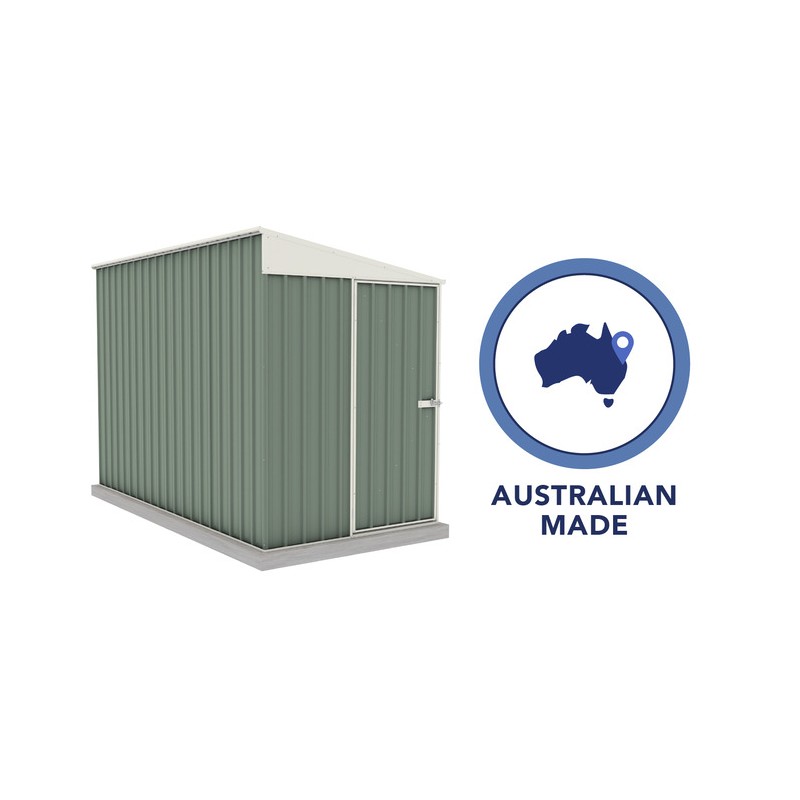 Absco Durango 5' x 10' Metal Bike Shed Kit- Pale Eucalypt (AB1144)