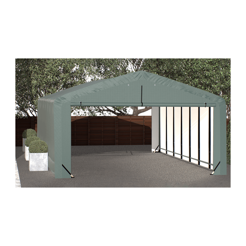 ShelterLogic 20x32x12 ShelterTube Wind and Snow-Load Rated Garage - Green (SQAADD0104C02003212)