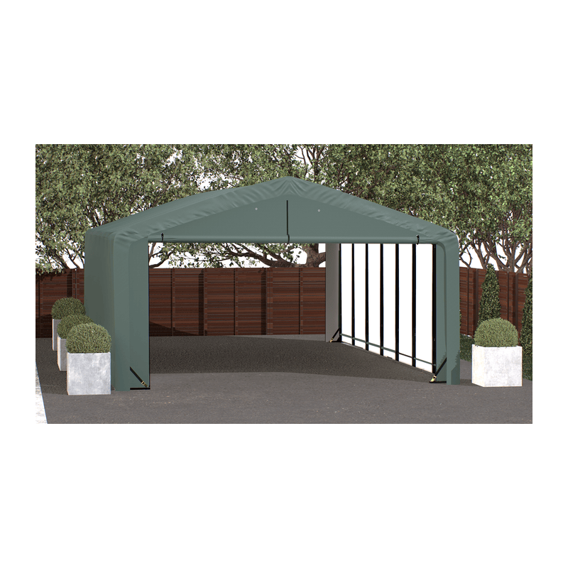 ShelterLogic 20x32x10 ShelterTube Wind and Snow-Load Rated Garage - Green (SQAADD0104C02003210)