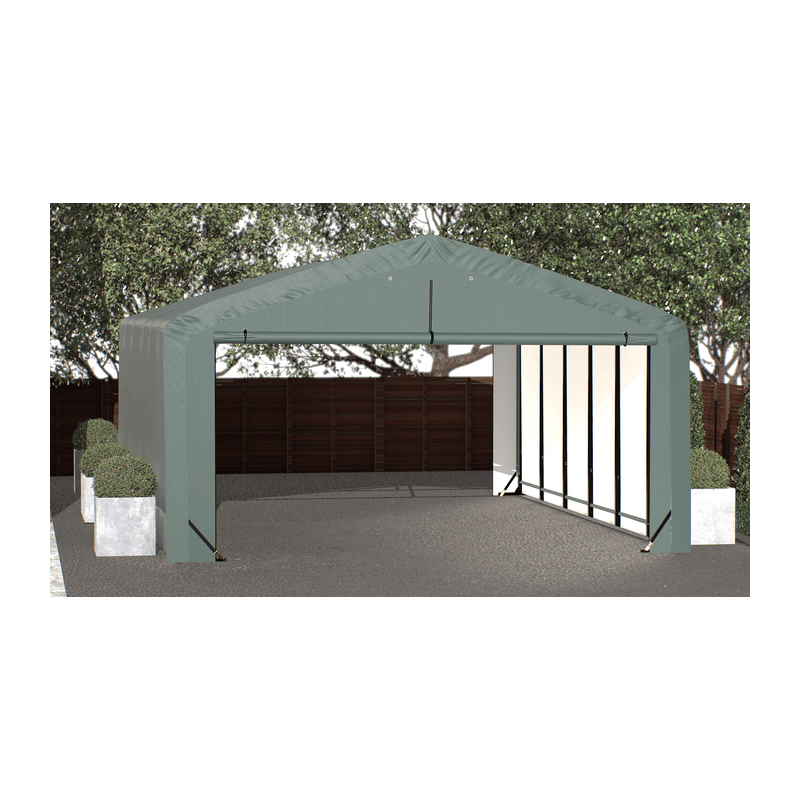 ShelterLogic 20x27x12 ShelterTube Wind and Snow-Load Rated Garage - Green (SQAADD0104C02002712)