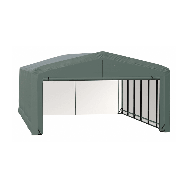 ShelterLogic 20x27x12 ShelterTube Wind and Snow-Load Rated Garage - Green (SQAADD0104C02002712)