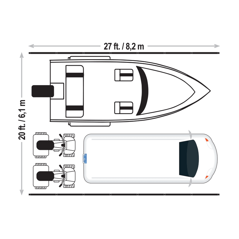 ShelterLogic 20x27x10 ShelterTube Wind and Snow-Load Rated Garage - Green (SQAADD0104C02002710)