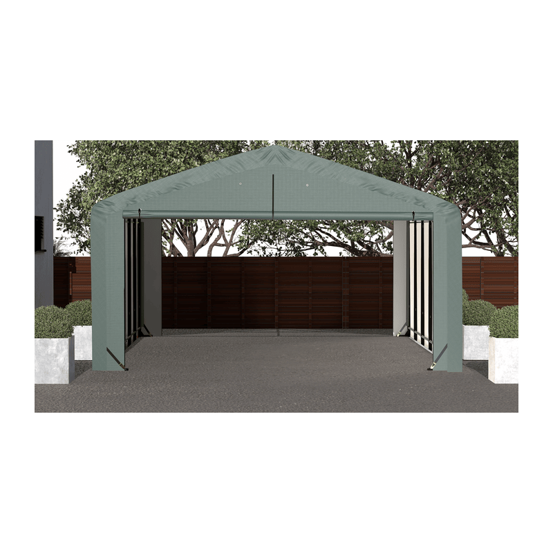 ShelterLogic 20x27x10 ShelterTube Wind and Snow-Load Rated Garage - Green (SQAADD0104C02002710)