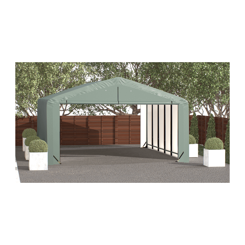 ShelterLogic 20x27x10 ShelterTube Wind and Snow-Load Rated Garage - Green (SQAADD0104C02002710)