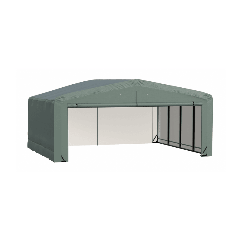 ShelterLogic 20x18x10 ShelterTube Wind and Snow-Load Rated Garage - Green (SQAADD0104C02001810)