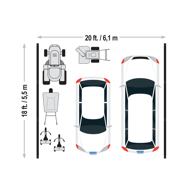 ShelterLogic 20x18x12 ShelterTube Wind and Snow-Load Rated Garage - Green (SQAADD0104C02001812)