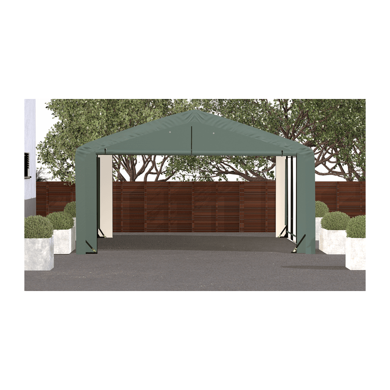 ShelterLogic 20x23x10 ShelterTube Wind and Snow-Load Rated Garage - Green (SQAADD0104C02002310)