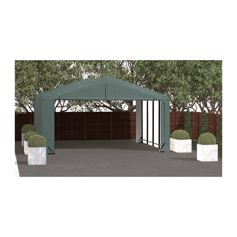 ShelterLogic 20x23x10 ShelterTube Wind and Snow-Load Rated Garage - Green (SQAADD0104C02002310)