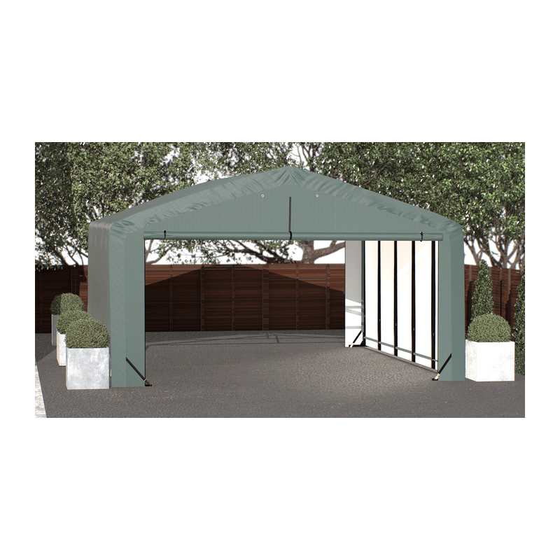 ShelterLogic 20x23x12 ShelterTube Wind and Snow-Load Rated Garage - Green (SQAADD0104C02002312)