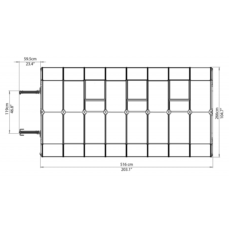 Rion 8x16 Hobby Gardener 2 Twin Wall Greenhouse Kit (HG7116)