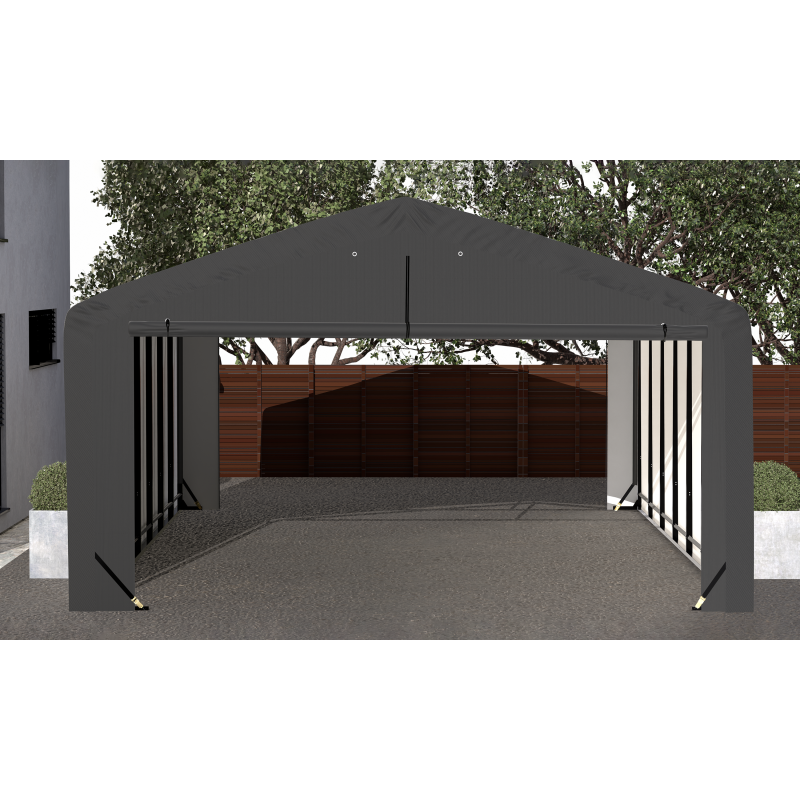 ShelterLogic 20x32x12 ShelterTube Wind and Snow-Load Rated Garage - Gray (SQAADD0103C02003212)