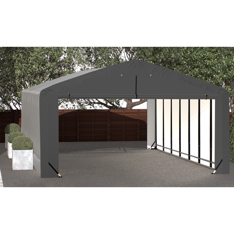 ShelterLogic 20x27x12 ShelterTube Wind and Snow-Load Rated Garage - Gray ( SQAADD0103C02002712)