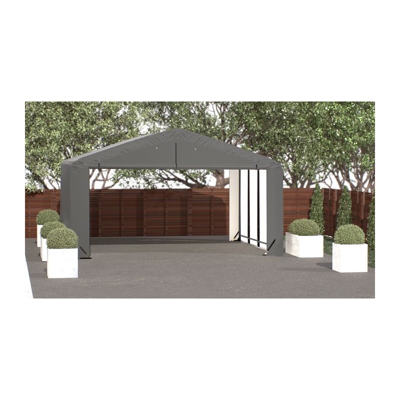 ShelterLogic 20x18x10 ShelterTube Garage Kit - Gray (SQAADD0103C02001810)