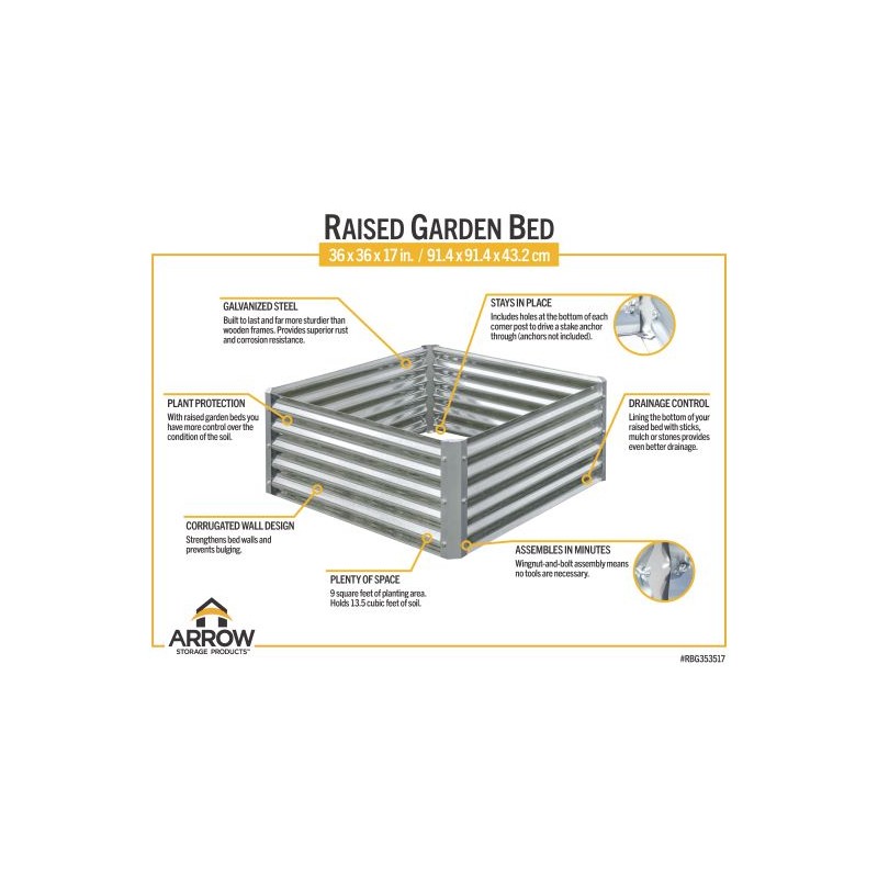 ShelterLogic 35x35x17 Raised Bed Garden Kit (RBG353517)