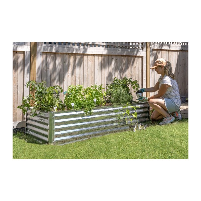 ShelterLogic 72x36x17 Raised Bed Garden Kit - Galvanized (RBG703617)