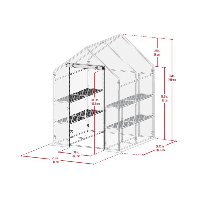 ShelterLogic 4’8 x 4’8 x 6’5 MiracleGro Mini greenhouse Kit (70527)
