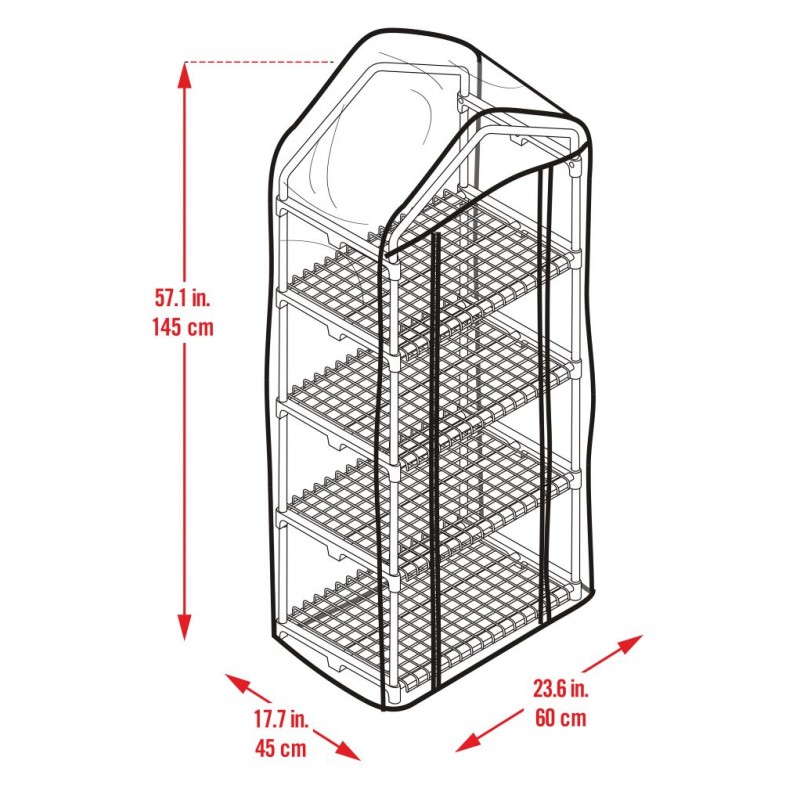 ShelterLogic 2'3 x 1'7 x 5'7 MiracleGro Mini Greenhouse Kit (70524)