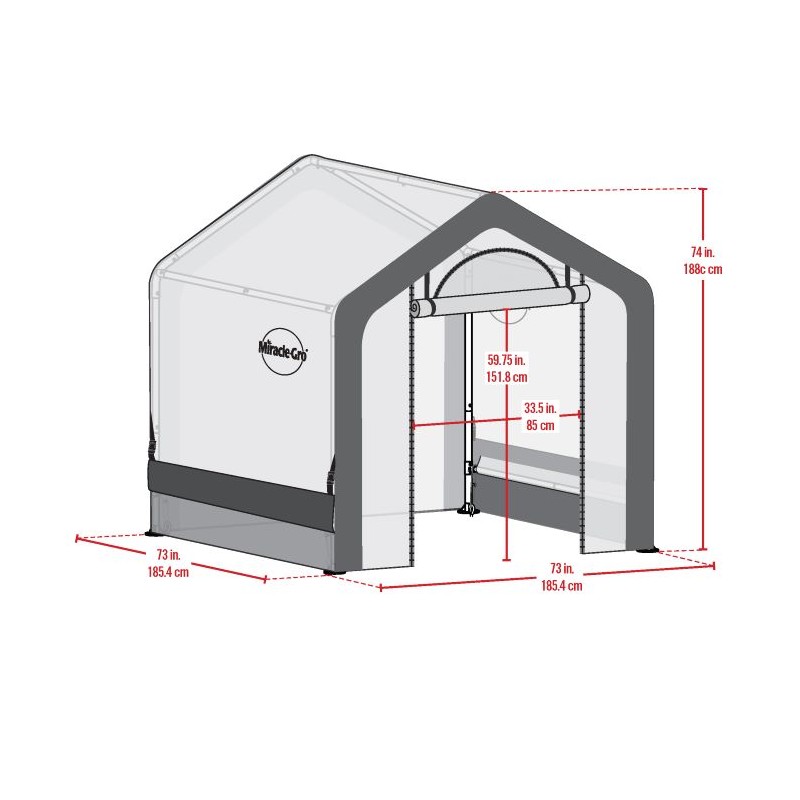 ShelterLogic 6 x 6 x 6 Miracle-Gro Greenhouse Kit (70530)