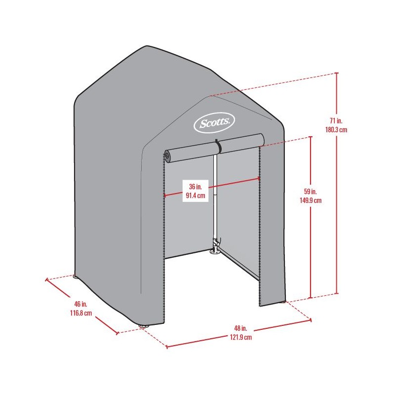 ShelterLogic 4 x 4 x 6 Scotts Peak Garden Shed - Green (70489)