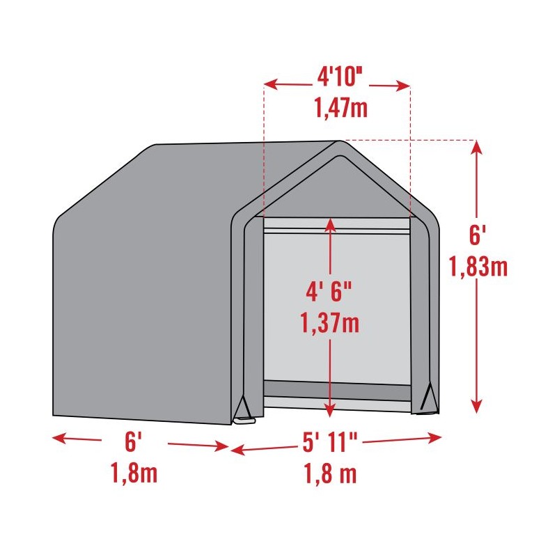 ShelterLogic 6x6x6 Scotts Peak Storage Shed - Green (70491)