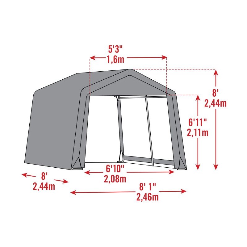 ShelterLogic  8x8x8 Scotts Peak Storage Shed - Green (70494)