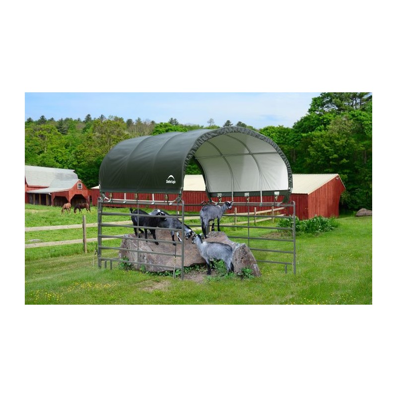 ShelterLogic-Corral Shelter 10x10  Fabric Top & Top Frame - Green (51530)