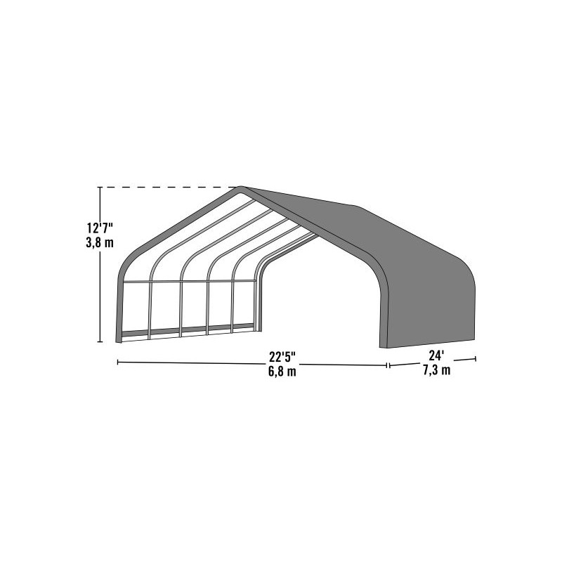 ShelterLogic 22x24x12 Peak Style Shelter Kit - Green (58542)