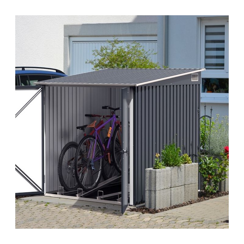 Duramax  Bicycle Storage Shed Kit - Anthracite w/ White Trim (73051)