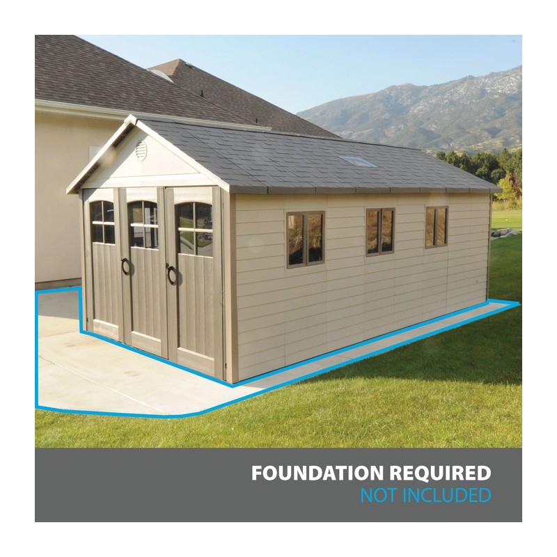 Lifetime 11x21 Storage Shed Kit w/ Tri-Fold Doors (60237)