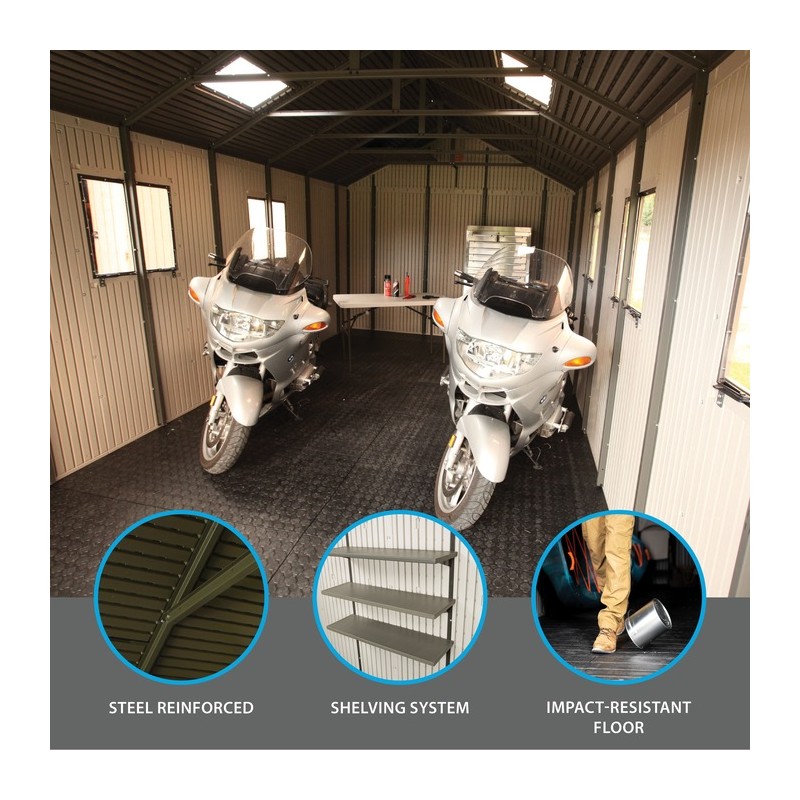 Lifetime 11x21 Storage Shed Kit w/ Tri-Fold Doors (60237)