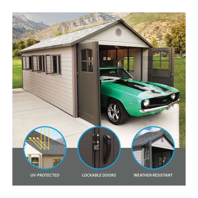 Lifetime 11x21 Storage Shed Kit w/ Tri-Fold Doors (60237)