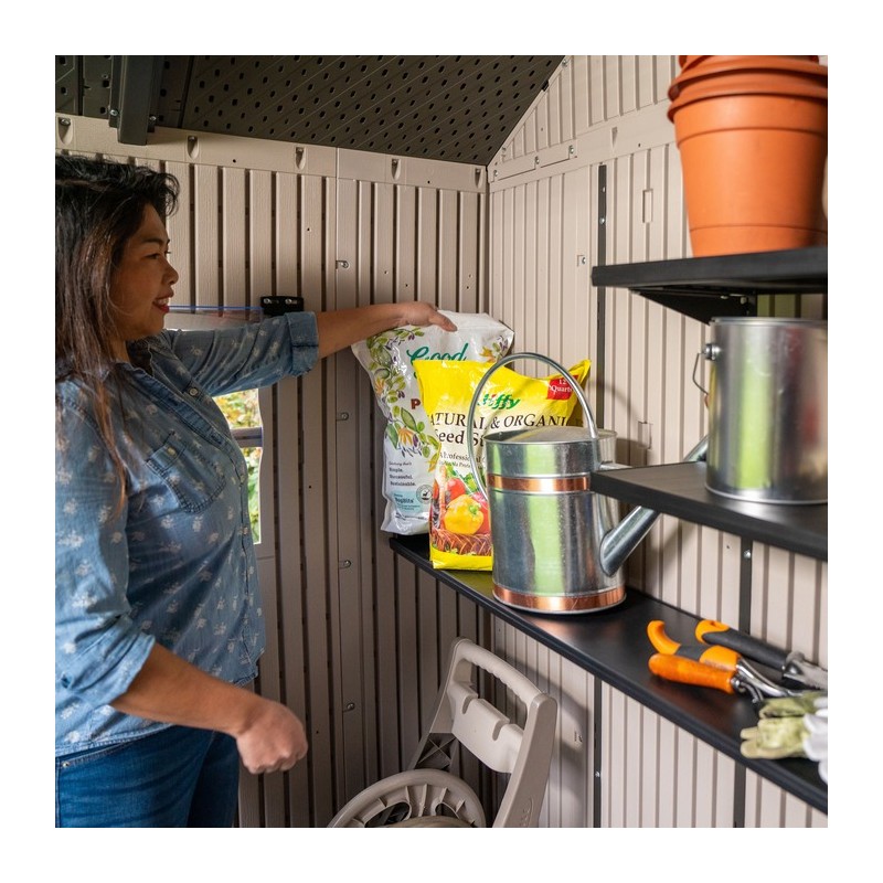 Lifetime 8x7.5 ft Plastic Outdoor Storage Shed Kit (6411)