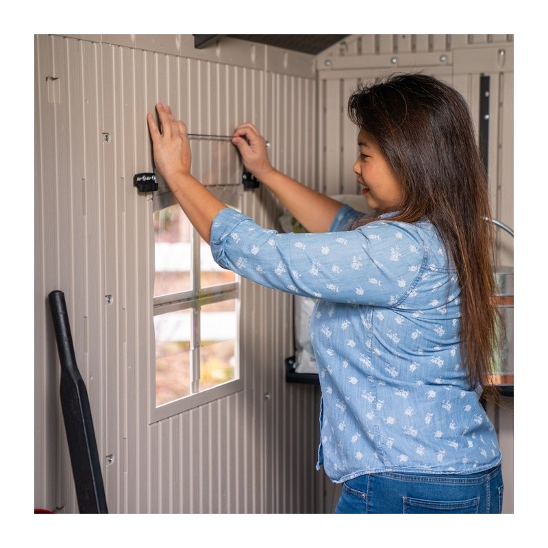 Lifetime 8x7.5 ft Plastic Outdoor Storage Shed Kit (6411)