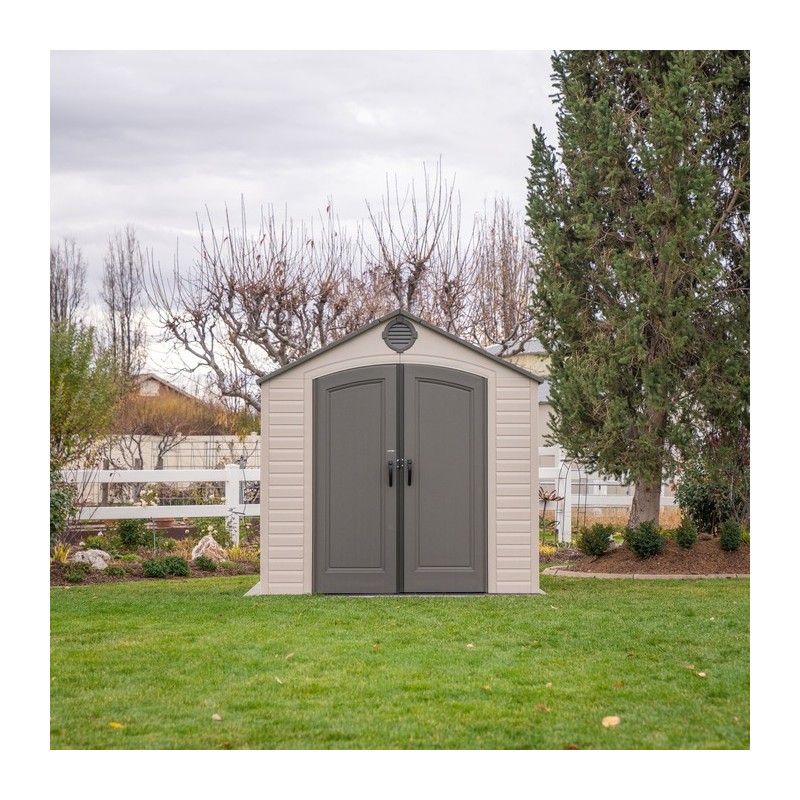 Lifetime 8x7.5 ft Plastic Outdoor Storage Shed Kit (6411)