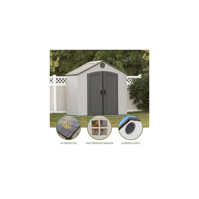 Lifetime 8x5 Storage Shed Kit with Window (6406)