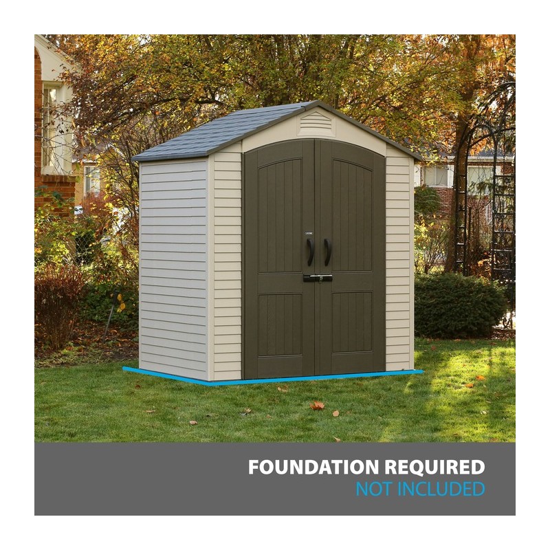 Lifetime 7x4.5 ft Plastic Outdoor Storage Shed Kit (60057)