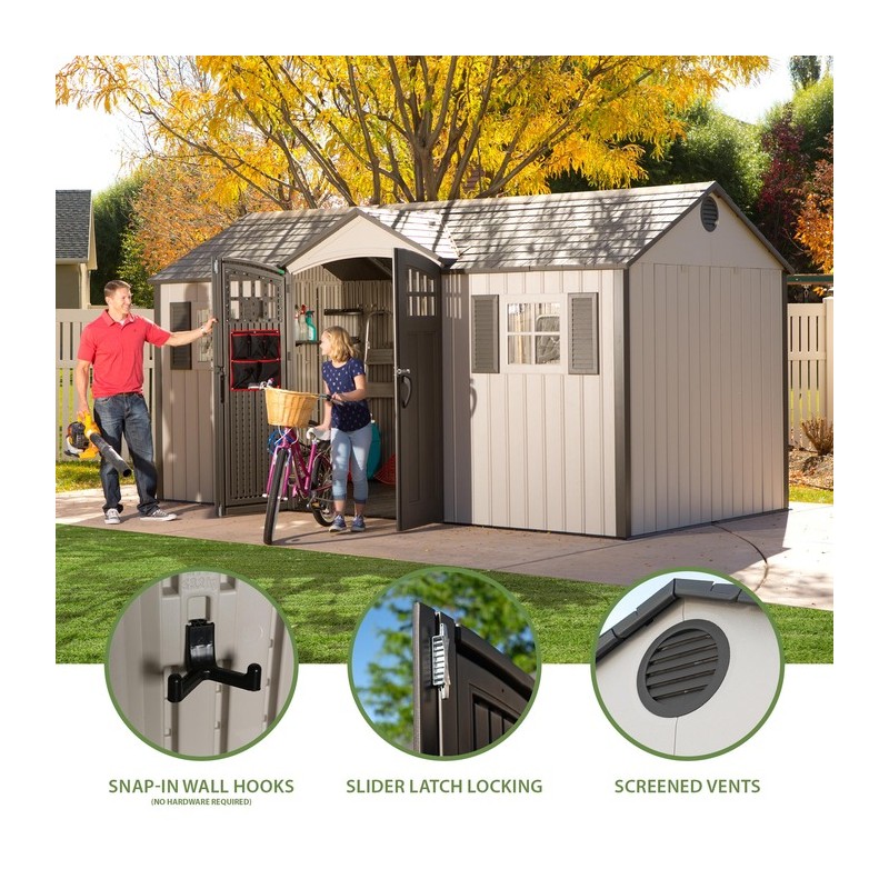 Lifetime 15x8 Vertical Siding Storage Shed Kit w/ Floor (60138)