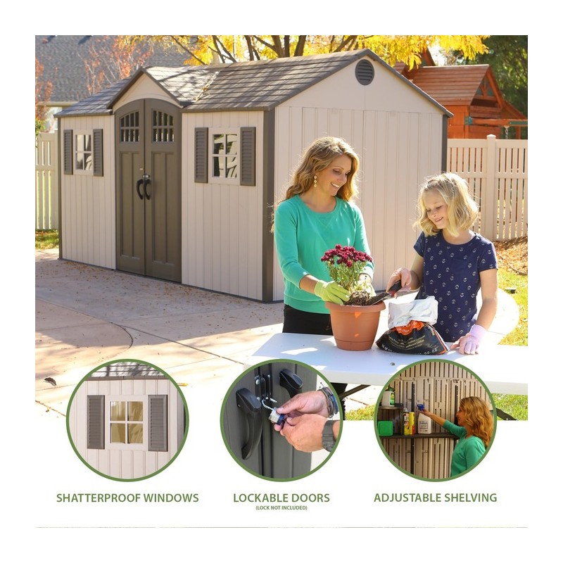 Lifetime 15x8 Vertical Siding Storage Shed Kit w/ Floor (60138)