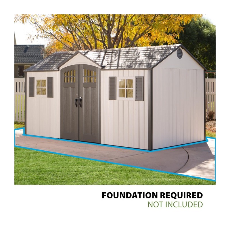 Lifetime 15x8 Vertical Siding Storage Shed Kit w/ Floor (60138)