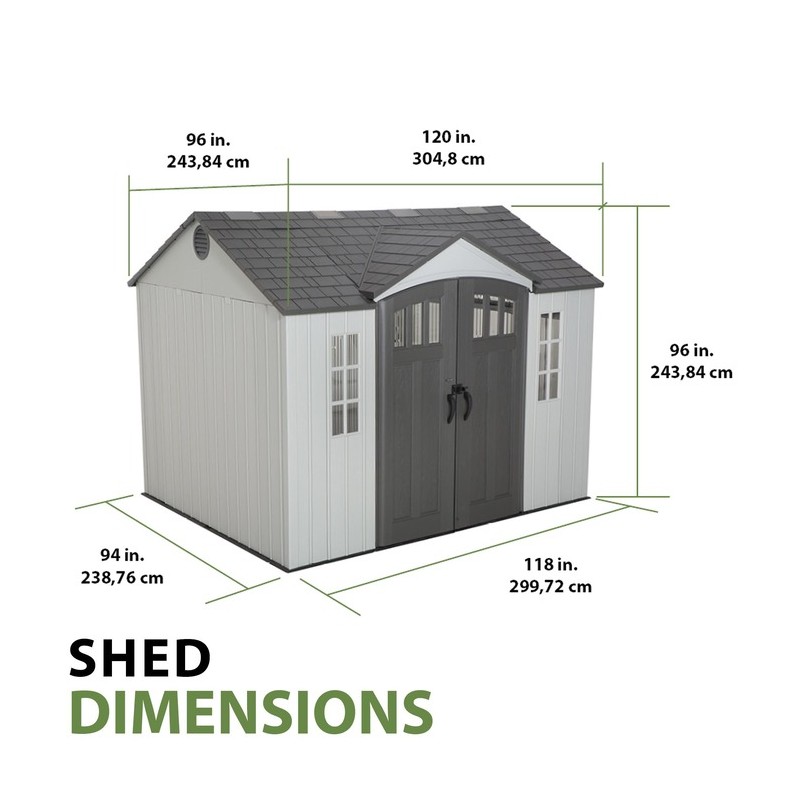 Lifetime 10x8 Storage Shed Kit w/ Vertical Siding (60243)